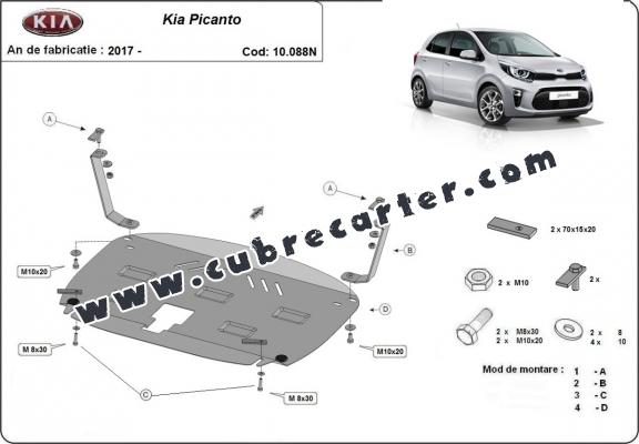 Cubre carter metalico Kia Picanto