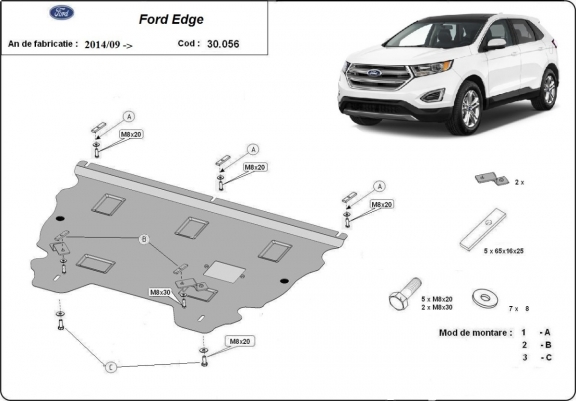 Cubre carter metalico Ford Edge