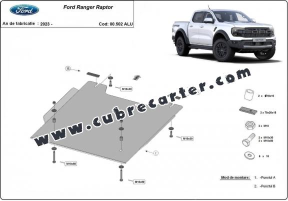 Protección de transferencia Ford Ranger Raptor - Aluminio