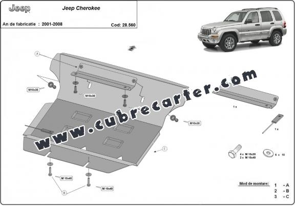 Cubre carter metalico Jeep Cherokee - KJ