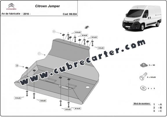 Protección del depósito de combustible Citroen Jumper