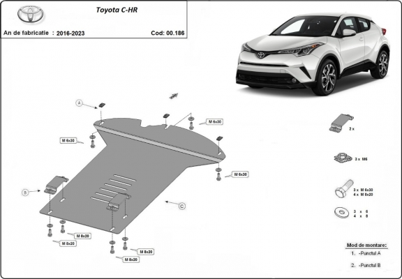 Protector del catalizador/cat lock Toyota C-HR
