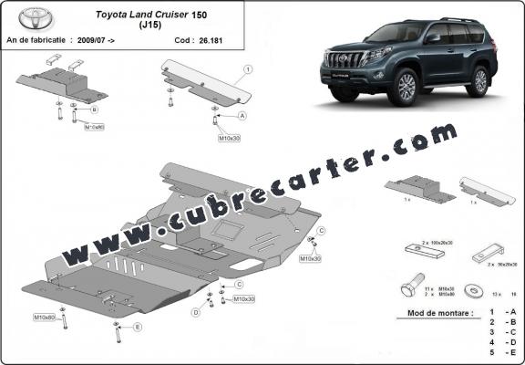 Cubre carter aluminio Toyota Land Cruiser 150