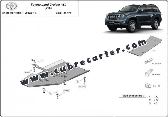 Protección aluminio del caja de cambios Toyota Land Cruiser 150