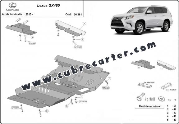 Cubre carter aluminio Lexus GX460