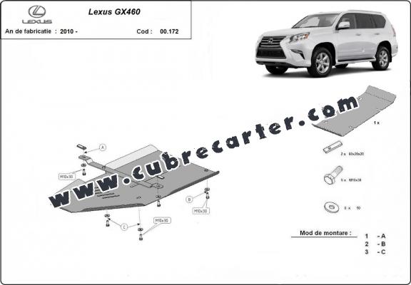 Protección aluminio del caja de cambios Lexus GX460