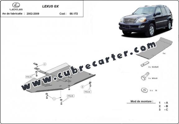 Protección aluminio del caja de cambios Lexus GX