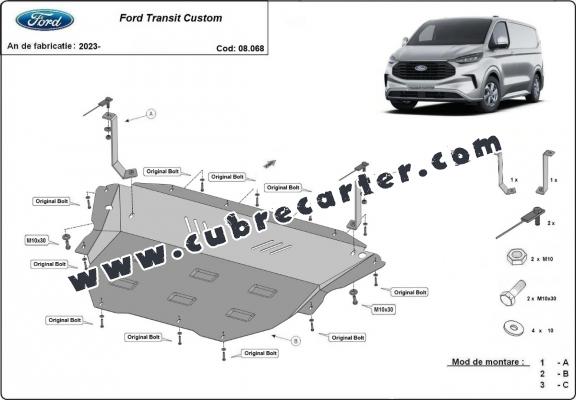 Cubre carter metalico Ford Transit Custom