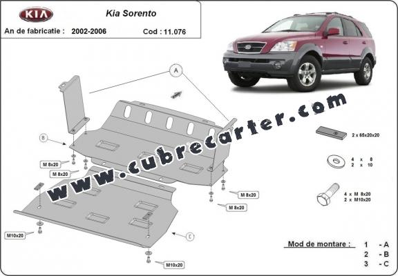 Cubre carter metalico Kia Sorento