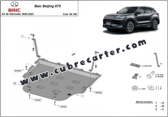 Cubre carter metalico Baic Beijing X75