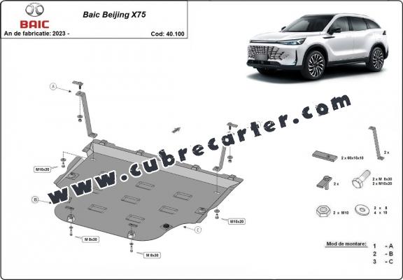 Cubre carter metalico Baic Beijing X75