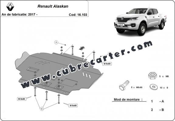 Cubre carter metalico Renault Alaskan