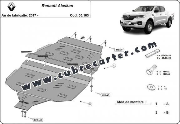 Protección del caja de cambios Renault Alaskan