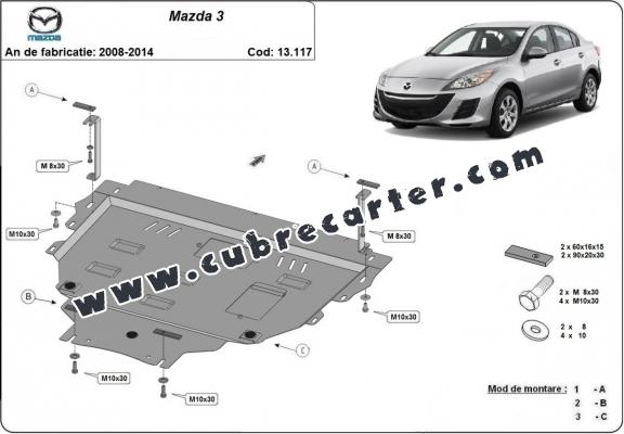 Cubre carter metalico Mazda 3