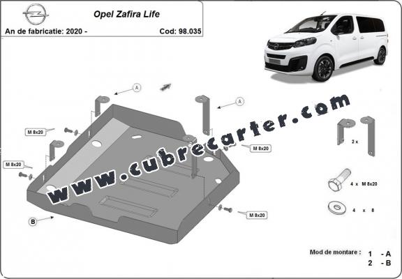 Protección del depósito de AdBlue Opel Zafira Life