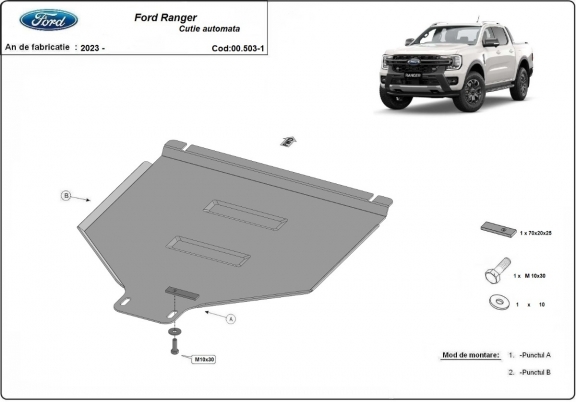 Protector de la caja de cambios Ford Ranger - Automatico