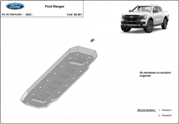 Protector del deposito de combustible Ford Ranger