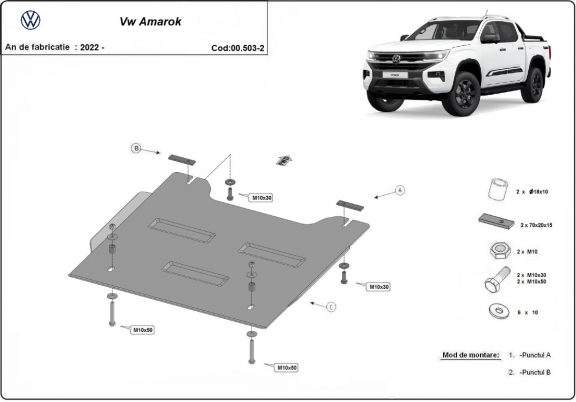 Protector de la caja de transferencia Volkswagen Amarok 2