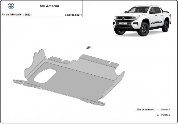 Cubre carter metalico Volkswagen Amarok 2