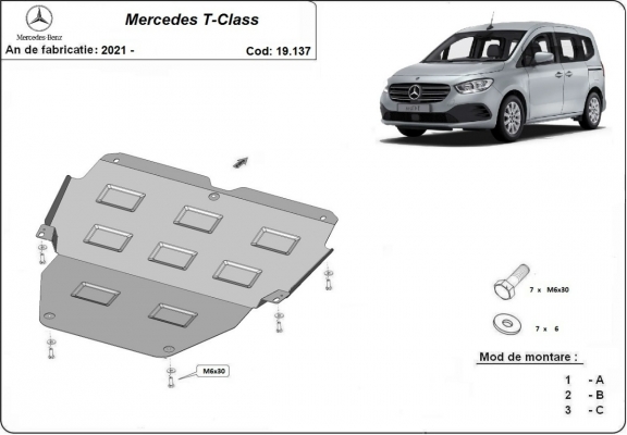 Cubre carter metalico Mercedes T-Classe