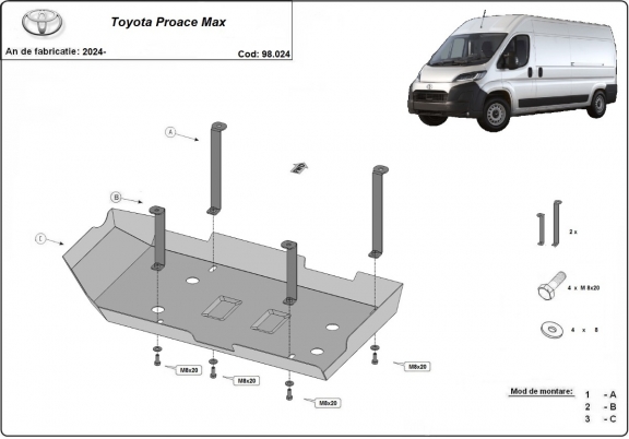 Protector del deposito AdBlue Toyota Proace Max