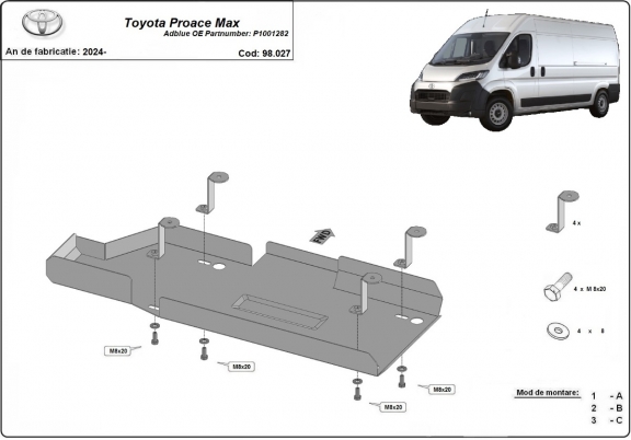 Protector del deposito AdBlue Toyota Proace Max - P1001282