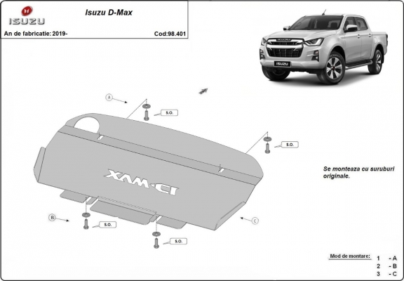 Protector del radiador Isuzu D-Max