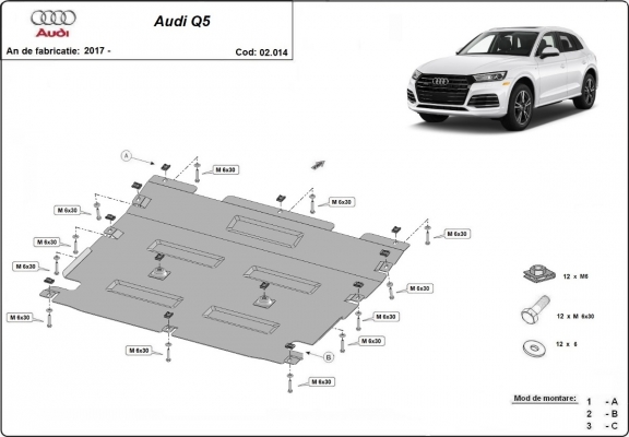 Cubre carter metalico Audi Q5