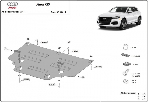 Protector de la caja de cambios Audi Q5