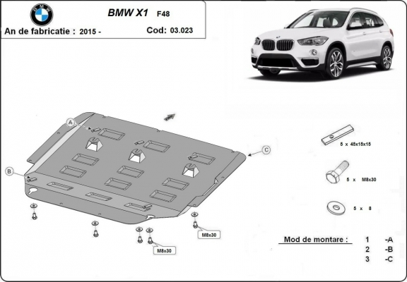 Cubre carter metalico BMW X1 F48