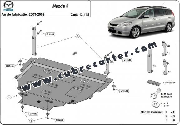 Cubre carter metalico Mazda 5