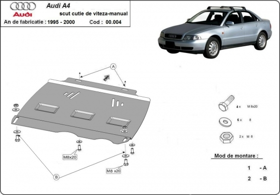 Protector de la caja de cambios Audi A4 B5 - Manual