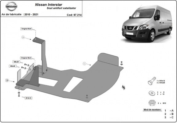 Protector del catalizador/cat lock Nissan Interstar