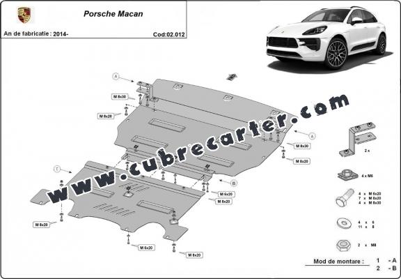 Cubre carter metalico Porsche Macan