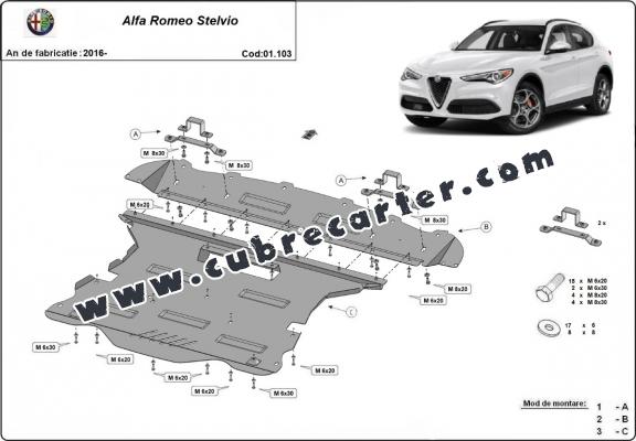 Cubre carter metalico Alfa Romeo Stelvio