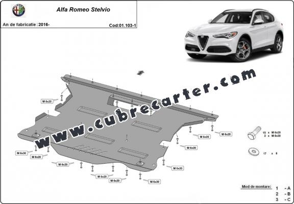 Cubre carter metalico Alfa Romeo Stelvio