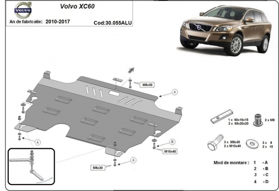Cubre carter de aluminio Volvo XC60