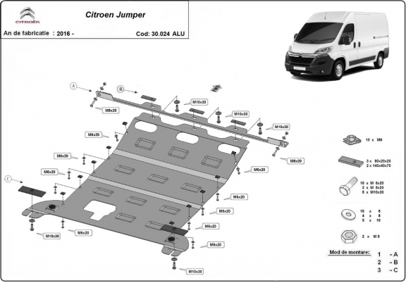 Cubre carter de aluminio Citroen Jumper