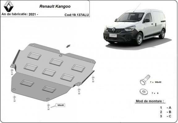 Cubre carter de aluminio Renault Kangoo
