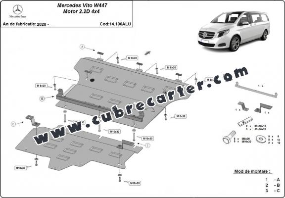 Cubre carter aluminio Mercedes Vito W447