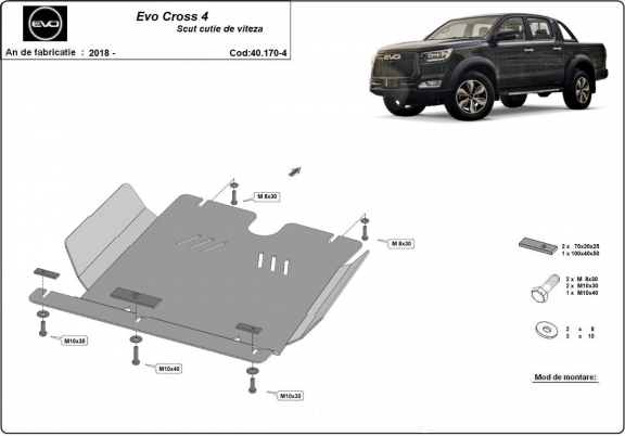 Protector de la caja de cambios Evo Cross 4