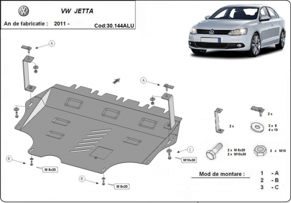 Cubre carter de aluminio VW Jetta