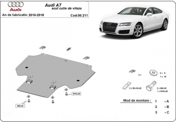 Protector de la caja de cambios Audi A7