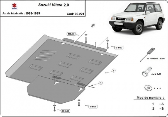 Protector de la caja de cambios Suzuki Vitara - 2.0