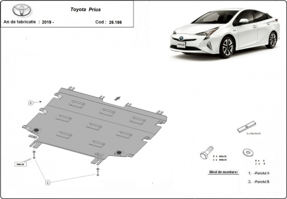 Cubre carter metalico Toyota Prius