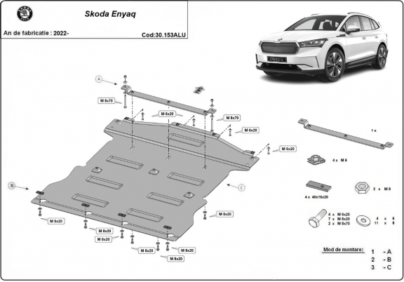 Cubre carter de aluminio Skoda Enyaq