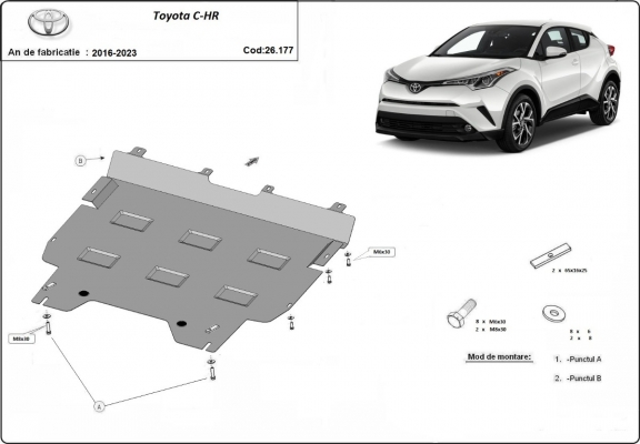 Cubre carter metalico Toyota C-HR