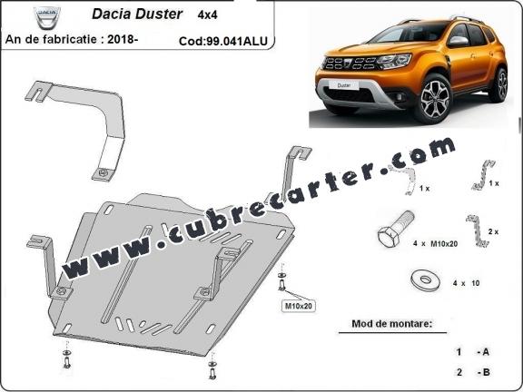 Aluminio - Protección del depósito de combustible Dacia Duster Aluminio - Protección del depósito de combustible Dacia Duster