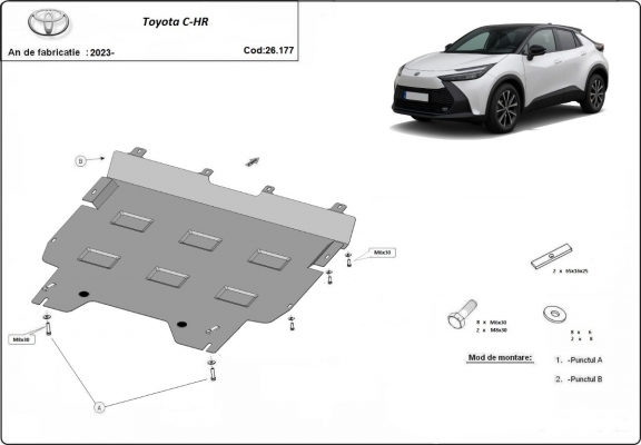 Cubre carter metalico Toyota C-HR