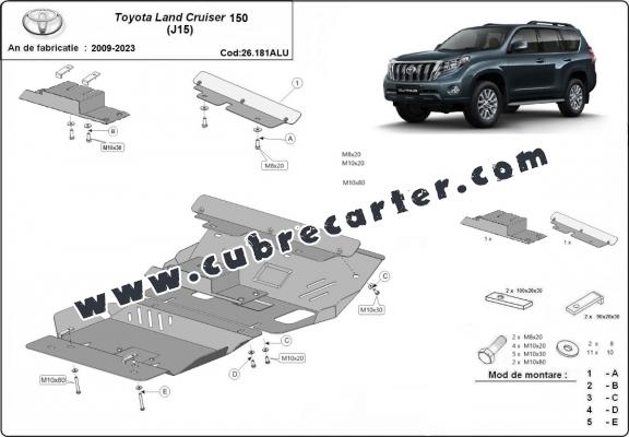 Cubre carter aluminio Toyota Land Cruiser 150